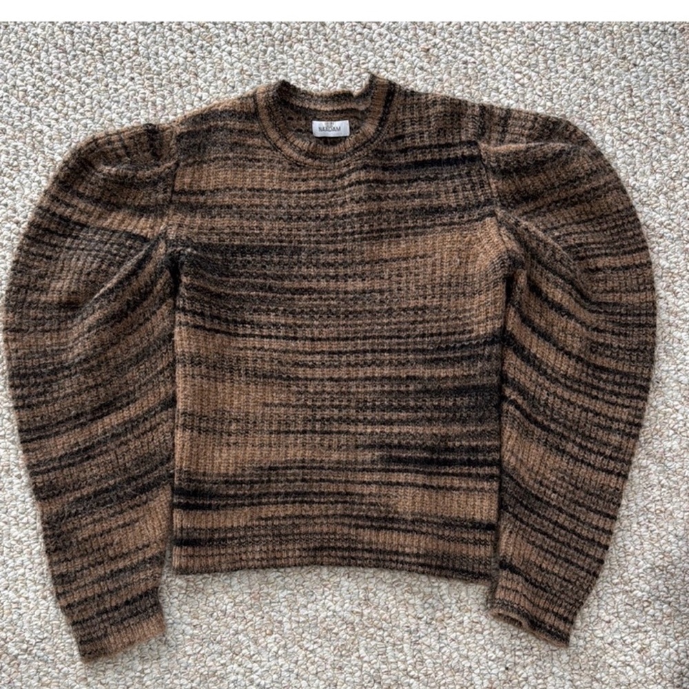 Naadam Space-Dyed Sweater Blue Brown Knit Size XS Pre owned Condition